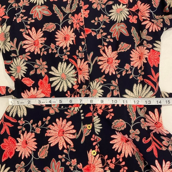 NWT Nanette Lepore Fit & Flare Midi Dress Floral Print Belted with Pockets Sz 2 - Picture 11 of 15